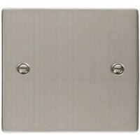 Click Deco 1 Gang Blank Plate Stainless Steel