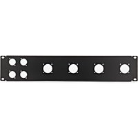 19" Rack 4 x XLR & 4 x SpeakON Faceplate 2U by Gear4music