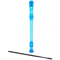 Descant Recorder with Cleaning Rod by Gear4music Blue