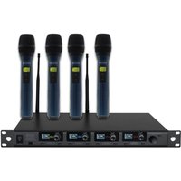W Audio DQM 800H Quad Handheld UHF Radio Microphone System