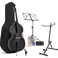 Student 3/4 Double Bass Beginner Pack by Gear4music Black