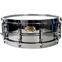 WorldMax 14" x 6.5 schwarzes Messing Snare Drum schwarze Hardware