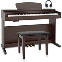 DP-10X Digital Piano by Gear4music & Piano Stool Pack Dark RW