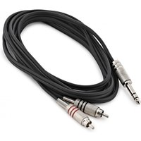 TRS 6.35mm Jack to RCA Phono Pro Cable 3m