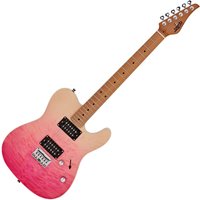 JET Guitars JT-450 Roasted Maple Quilted Transparent Pink