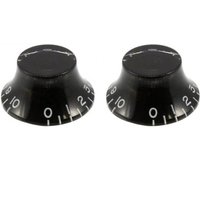 Allparts Guitar Bell Knobs Pack of 2 fits USA split shaft pots Black