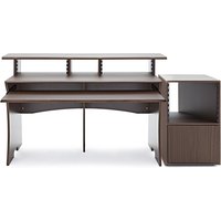 3 Tier Pro Audio Studio Desk + Rack Cabinet Walnut