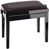 K&M 13901 Piano Bench Black Velvet Gloss Black