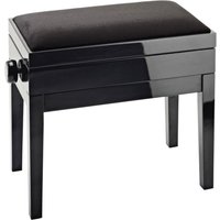 K&M 13950 Piano Bench with Storage Velvet Gloss Black