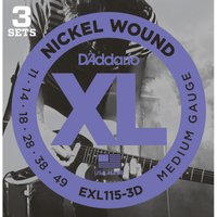 DAddario EXL115-3D 11-49 3 Pack