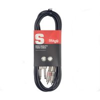 Stagg Twin Jack to Phono Cable 0.6m