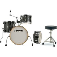 Sonor AQX 18 Jazz Shell Pack w/Free Throne Black Midnight Sparkle