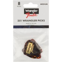 Fender x Wrangler Picks 351 Shape 8 Pack Tortoiseshell