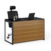 BDI Sequel 20 6103 Desk and Back Panel Natural Walnut/Black