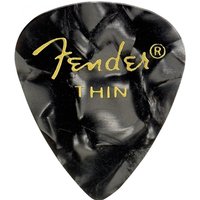 Fender Premium Celluloid 351 Shape Picks Thin Black Moto 12 Pack