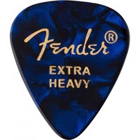 Fender Premium Celluloid 351 Shape Picks Heavy Blue Moto 12 Pack