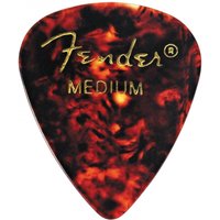 Fender Classic Celluloid Picks Tortoise Shell 351 Shape Medium 12 Pack