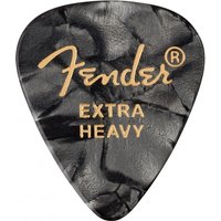 Fender 351 Shape Premium Picks Extra Heavy Black Moto Pack of 12
