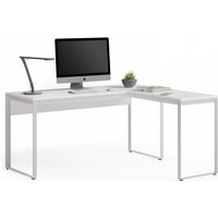 BDI Linea 6223 Work Desk and Return Satin White