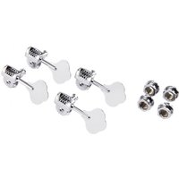 Fender Deluxe Bass Tuners with Fluted-Shafts 4 Pack Chrome