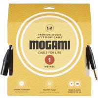 Mogami 1m TRS Jack - XLRM Cable Neutrik Black and Gold Connectors
