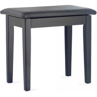 Stagg Piano Bench with Storage Black Vinyl Matte Black
