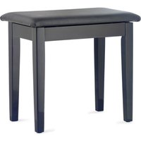 Stagg Piano Bench with Storage Black Vinyl Gloss Black