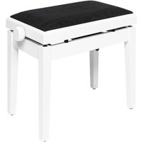 Stagg Hydraulic Piano Bench Black Velvet Matte White
