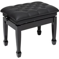 Stagg Concert Hydraulic Piano Bench Black Vinyl Gloss Black