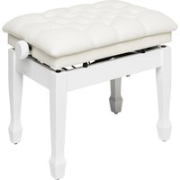 Stagg Concert Hydraulic Piano Bench White Vinyl Gloss White