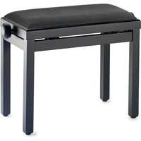 Stagg Adjustable Piano Bench Black Velvet Matte Black