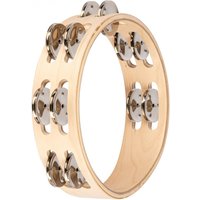 Nino by Meinl 8" Wood Tambourine 2 Rows Chome Jingles
