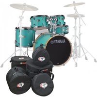 Yamaha Stage Custom Birch 22 5pc Shell Pack w/Bags Surf Green