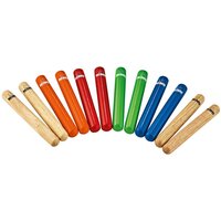 Nino by Meinl Multi-Coloured Clave Pack 6 Pairs