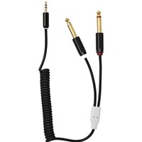 MyVolts Candycords 3.5mm to 6.35mm Mono Y-Cable - 40cm Liquorice