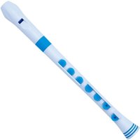 Nuvo Recorder+ with Hard CaseGerman Fingering White and Blue