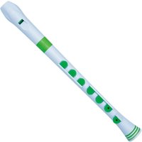 Nuvo Recorder+ with Hard Case German Fingering White and Green