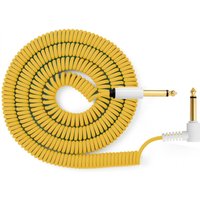 MyVolts Candycords 6.35mm Straight-Angled Coiled Cable 100cm Yellow