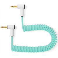 MyVolts Candycords 3.5mm Angled Jack Coiled Cable 20cm Mint Green