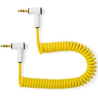 MyVolts Candycords 3.5mm Angled Jack Coiled Cable 20cm Yellow