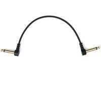 MyVolts Candycords Pedal 6.35mm Angled Cable - 10cm Liquorice Black