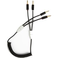 MyVolts Candycords 2 x 3.5mm Jack Coiled Cable - 40cm Liquorice
