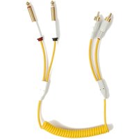MyVolts Candycords RCA to 2 x 6.35mm Coiled Cable - 40cm Pineapple
