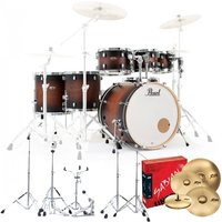 Pearl Decade Maple 7pc Pro Drum Kit w/Sabian XSRs Satin Brown Burst