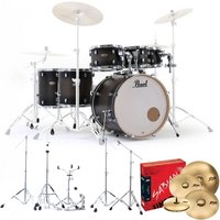 Pearl Decade Maple 7pc Pro Drum Kit w/Sabian XSRs Satin Black Burst