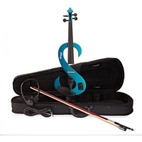 Stagg S-Shaped Electric Violin Outfit Metallic Blue