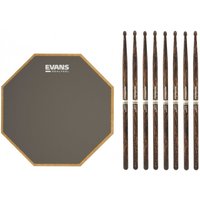 RealFeel Evans Apprentice Pad 7 & Promark 5B FireGrain Sticks