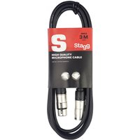 Stagg 3m XLR to XLR Microphone Cable - Black