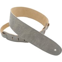 DSL FJ25 Embossed Floral 2.5" Guitar Strap Grey