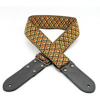 DSL JAC20 Jacquard Series Guitar Strap 2 Geo Orange